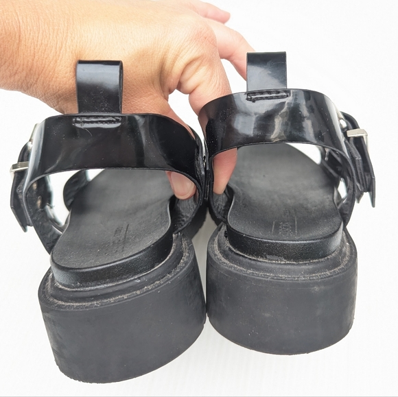 ASOS chunky black strappy gladiator platform sandals - Picture 6 of 12